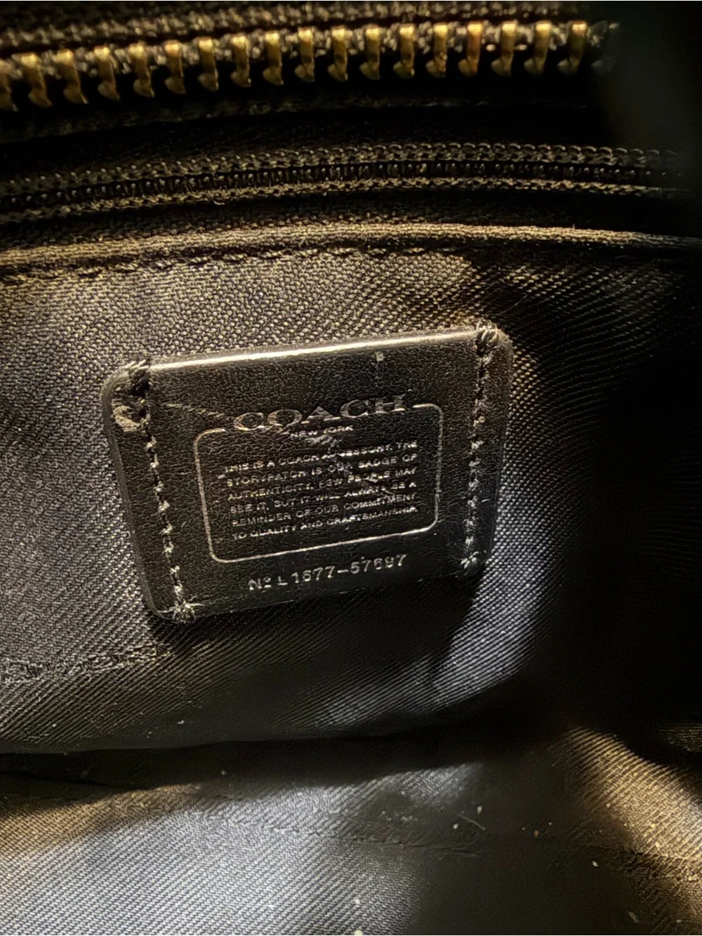 Coach Black Studded Leather Satchel with Top Handles